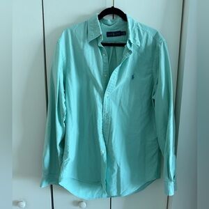 Mint Green Ralph Lauren Button Down Shirt Mens Size L